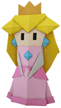 Origami Princess Peach