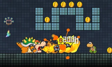 Bowser breathing fire