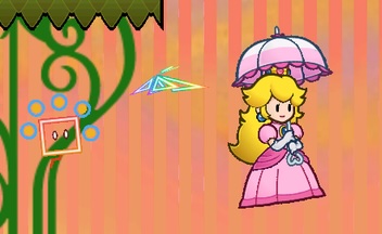 Peach hovering using parasol